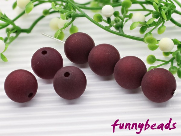 Polarisperle 14 mm rund garnet