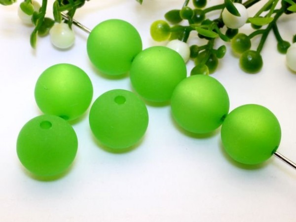 Polarisperle 12 mm rund grün